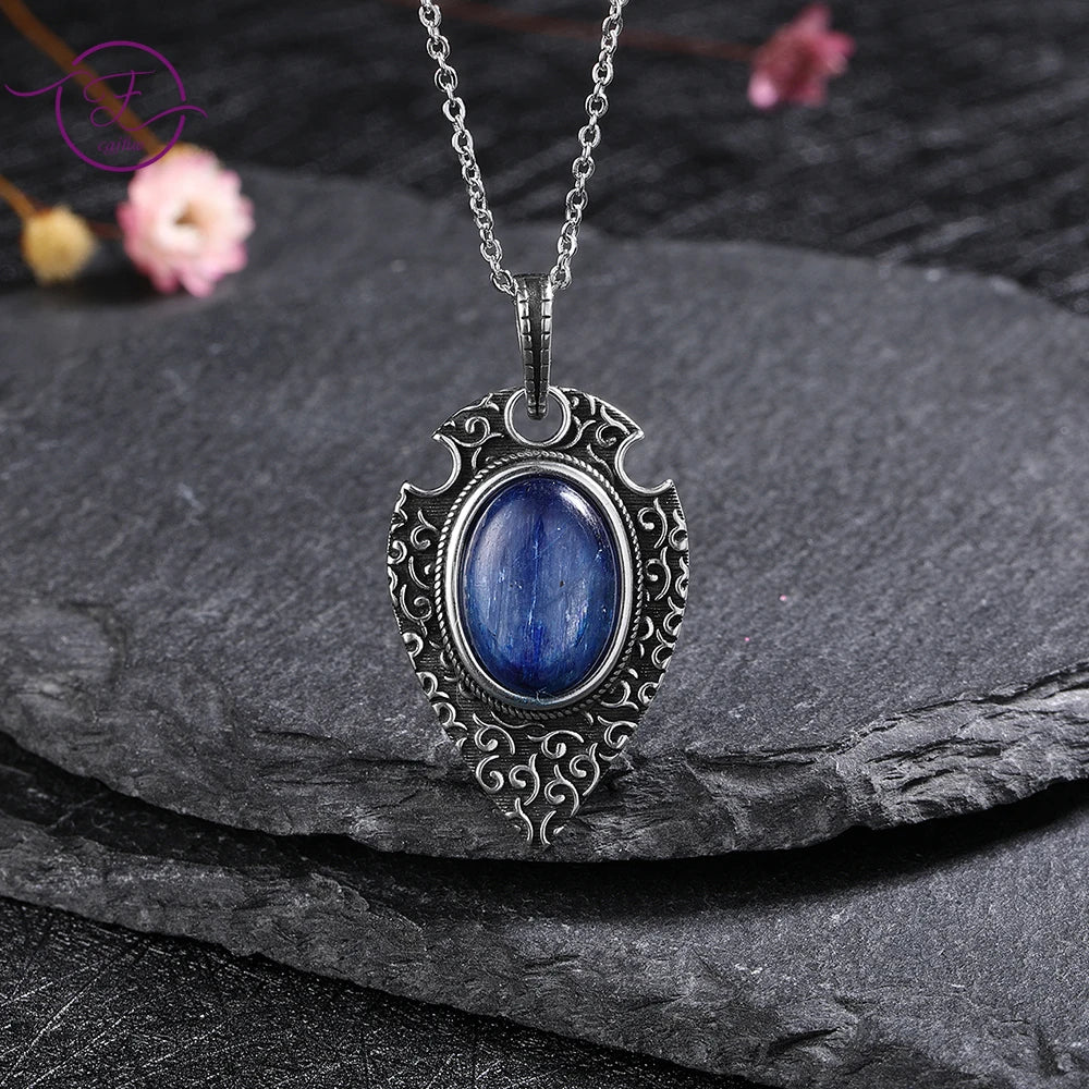 Women's Tibetan Silver Oval Shaped Wedding Vintage Necklace