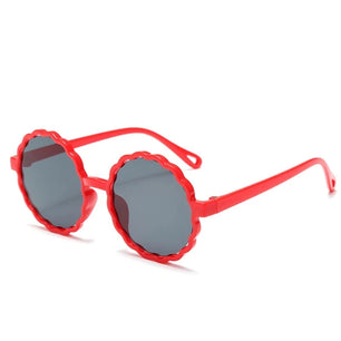 Kid's Polycarbonate Frame Lens Polarized Round Shaped Sunglasses