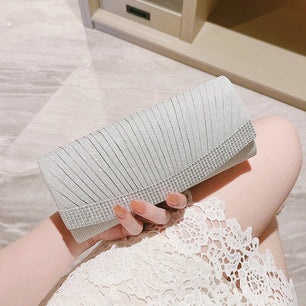 Women's PU Hasp Closure Sequined Pattern Classic Wedding Clutch