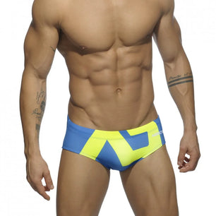 Men's Polyester Drawstring Closure Printed Boxer Swimwear Shorts