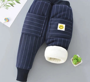 Kid's Girl Cotton Mid Waist Elastic Closure Casual Wear Trousers