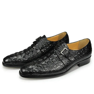 Men's Genuine Leather Pointed Toe Lace-up Closure Formal Shoes