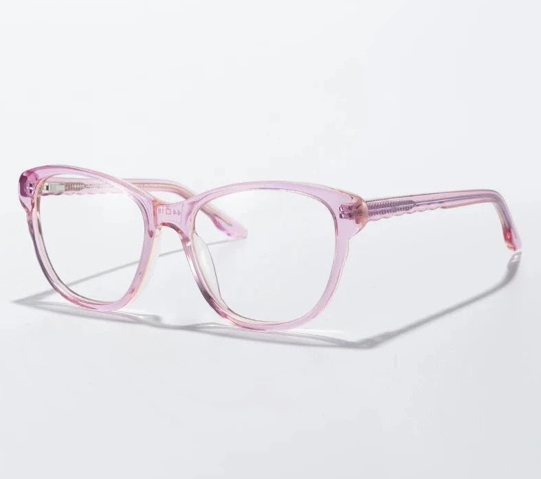 Kid's Cat Eye Acetate Frame Light Blocking Trendy Computer Glasses