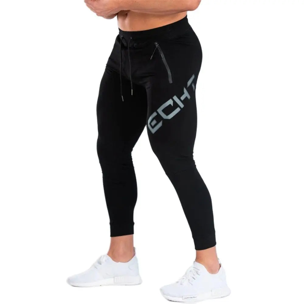 Men's Polyester Drawstring Closure Running Sportswear Leggings