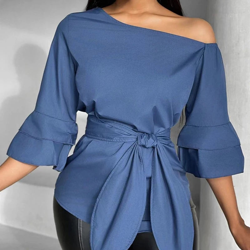 Women's Polyester Long Sleeves Solid Pattern Casual Wear Dress