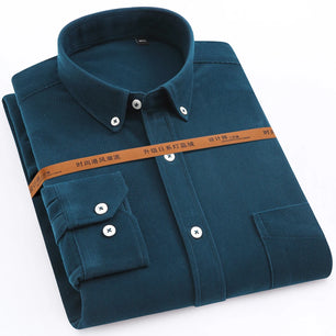 Men's Polyester Turn-Down Collar Full Sleeve Single Breasted Shirt