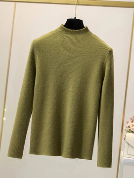 Women's Polyester Turtleneck Full Sleeve Solid Pattern Sweater