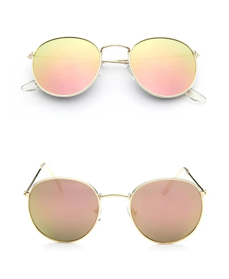 Women's Alloy Frame Polycarbonate Lens Round Shape Sunglasses