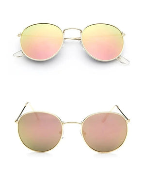 Women's Alloy Frame Polycarbonate Lens Round Shape Sunglasses