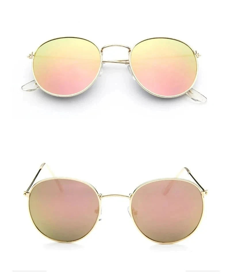 Women's Alloy Frame Polycarbonate Lens Round Shaped Sunglasses