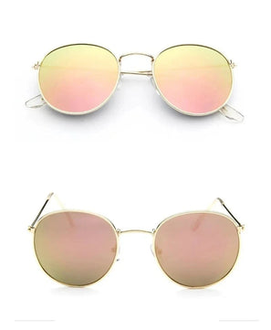 Women's Alloy Frame Polycarbonate Lens Round Shaped Sunglasses