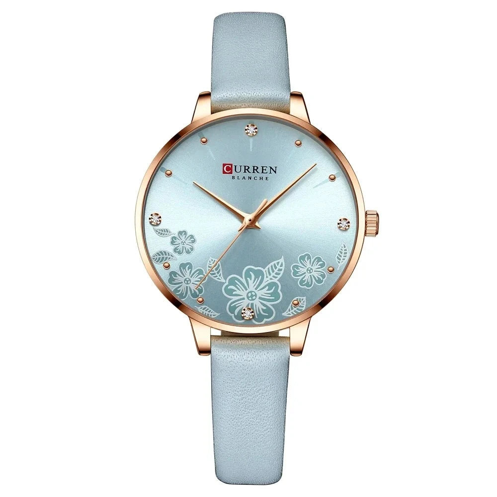 Women's Stainless Steel Round Shaped Waterproof Luxury Watch