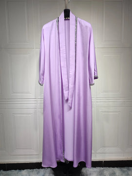 Women's Arabian Polyester Full Sleeve Solid Pattern Casual Abaya