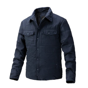 Men's Polyester Turn-Down Collar Full Sleeves Windproof Jacket