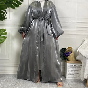 Women's Arabian Polyester Full Sleeve Solid Pattern Casual Abaya