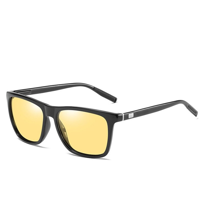 Men's Aluminum Magnesium Polarized Square Shaped Sunglasses