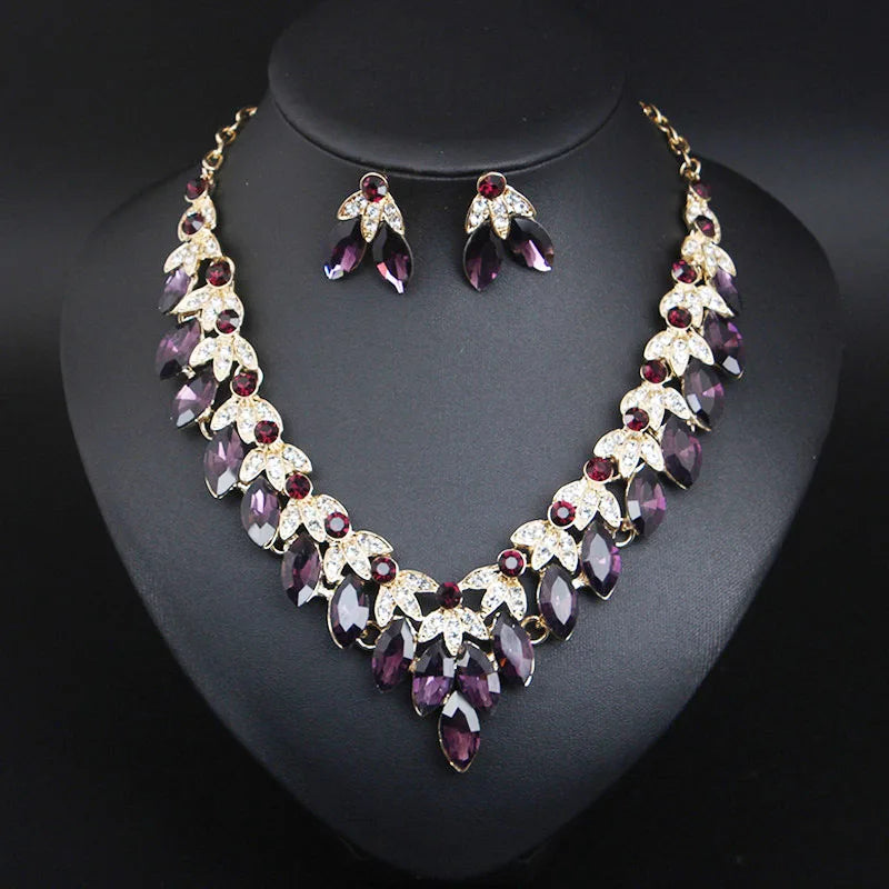 Women's Copper Alloy Crystal Rhinestone Wedding Jewelry Set