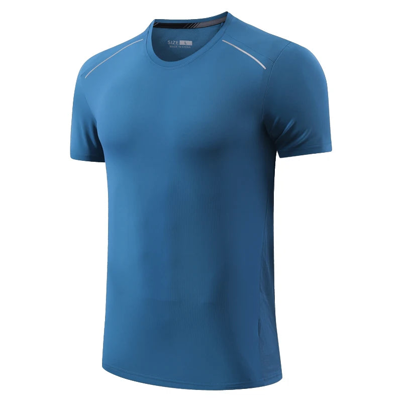 Men's Nylon Short Sleeve Pullover Closure Sportswear T-Shirt