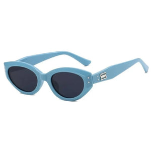 Women's Polycarbonate Frame Rectangle Shape Vintage Sunglasses