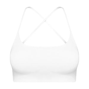 Women's Nylon Square-Neck Sleeveless Shockproof Yoga Crop Top