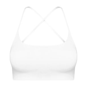 Women's Nylon Square-Neck Sleeveless Shockproof Yoga Crop Top