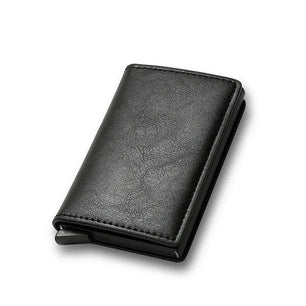 Men's PU Leather Solid Pattern Credit Card Holder Trendy Wallets