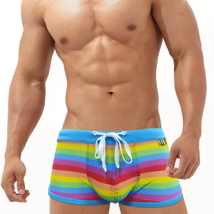 Men's Polyester Drawstring Closure Quick-Dry Swimwear Shorts