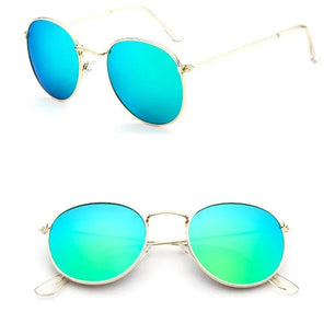 Women's Alloy Frame Polycarbonate Lens Round Shape Sunglasses