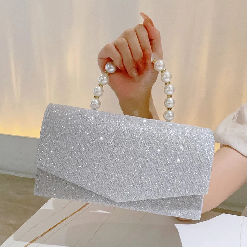 Women's Polyester Hasp Closure Rhinestone Classic Wedding Clutch