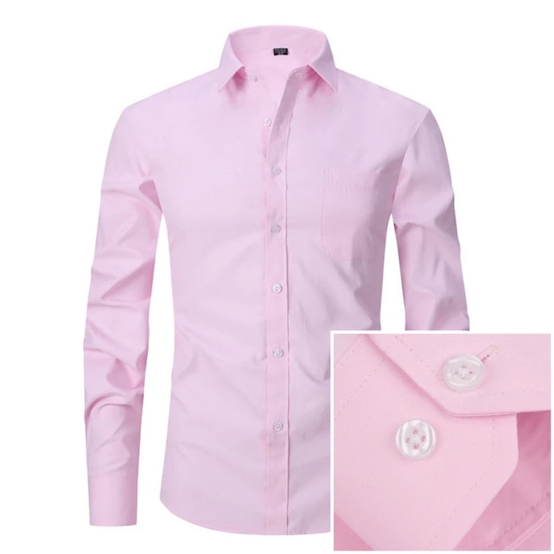 Men's Cotton Turn-Down Collar Full Sleeves Single Breasted Shirt