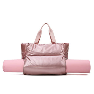 Women's Nylon Zipper Closure Solid Large Capacity Shoulder Bag