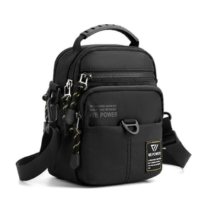 Men's Oxford Zipper Closure Crossbody Multifunction Shoulder Bag