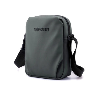 Men's Nylon Zipper Closure Silt Pocket Crossbody Shoulder Bag