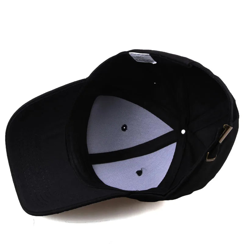 Men's Cotton Adjustable Strap Solid Pattern Casual Baseball Caps