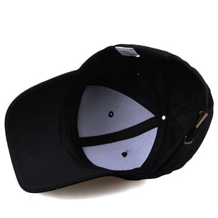 Men's Cotton Adjustable Strap Sun Protection Solid Baseball Cap