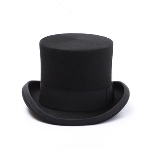 Men's Wool Solid Pattern Winter Warm Formal Wear Top Hats