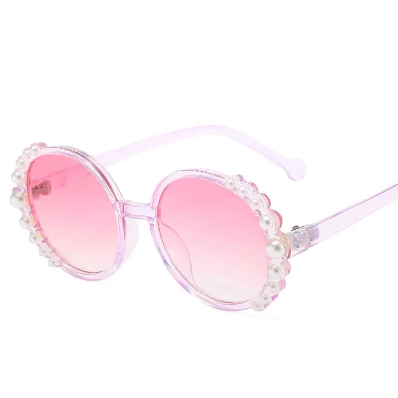 Kid's Polycarbonate Frame Lens UV400 Protection Round Sunglasses