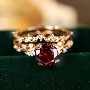 Women's Cubic Zirconia Geometric Shape Prong Setting Trendy Ring