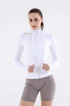 Women's Nylon Long Sleeves Solid Pattern Yoga Fitness Sport Tops