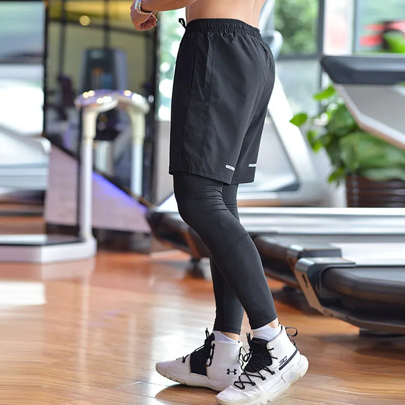 Men's Polyester Drawstring Closure Quick-Drying Gymwear Pants