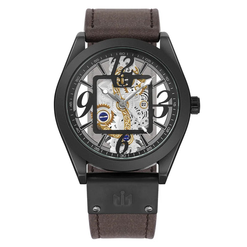 Men's Leather Buckle Clasp Waterproof Luminous Quartz Watches