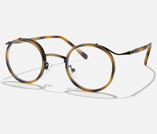 Men's Alloy Frame Full-Rim Round Shaped Luxury Prescription Glasses