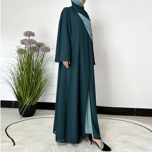 Women's Arabian Polyester Full Sleeve Plain Pattern Elegant Abaya