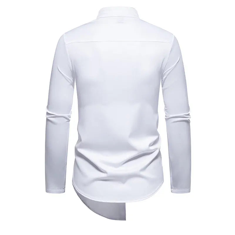 Men's Polyester Turndown Collar Full Sleeves Casual Wear Shirts