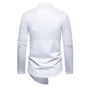 Men's Polyester Turndown Collar Full Sleeves Casual Wear Shirts