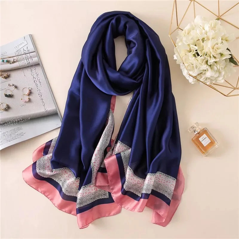 Women's Polyester Neck Wrap Printed Pattern Trendy Beach Scarves