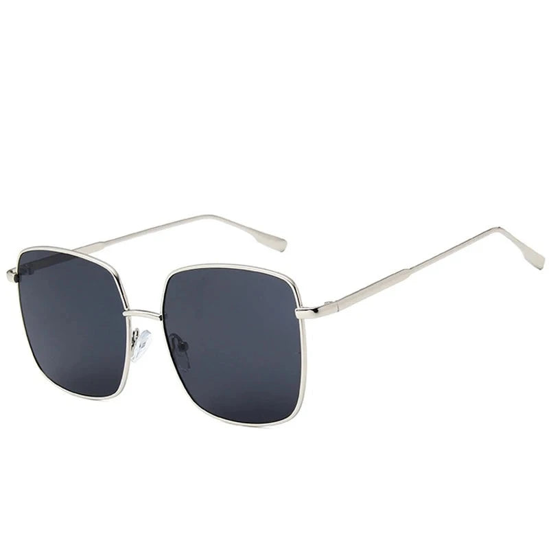 Women's Alloy Frame Acrylic Lens Square Shaped UV400 Sunglasses