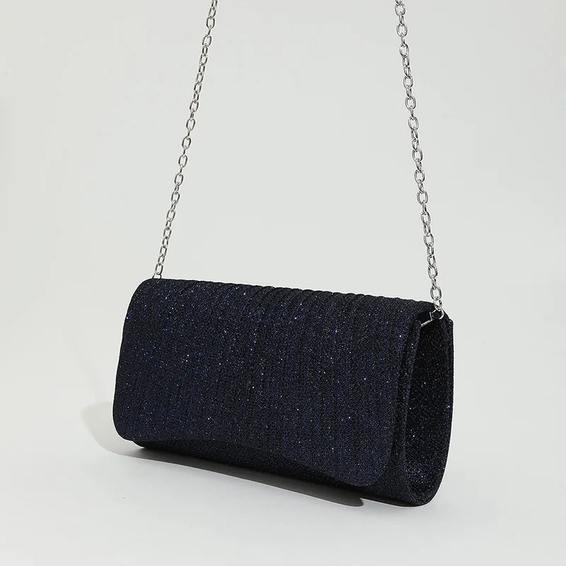 Women's Polyester Hasp Closure Sequined Pattern Shoulder Bag