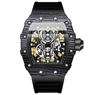 Men's Stainless Steel  Bracelet Clasp Tonneau Luxury Watches