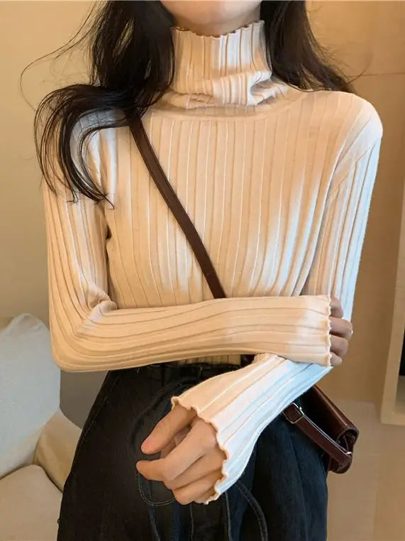 Women's Cashmere Turtleneck Long Sleeves Casual Wear Sweaters